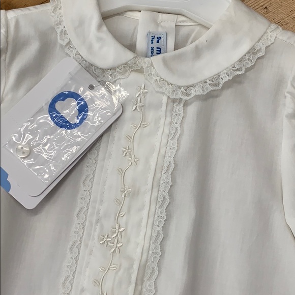 Delicate white  baby girl blouse - Picture 3 of 6